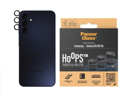 Samsung Galaxy A15   A15 (5G) PanzerGlass Hoops - Kamerabeskyttelse - Gennemsigtig   Sort For Sale