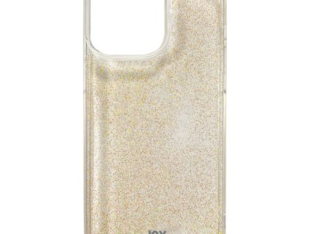 iPhone 15 Pro Max Joy Case Hybrid Glitter Cover - Gennemsigtig   Guld Sale