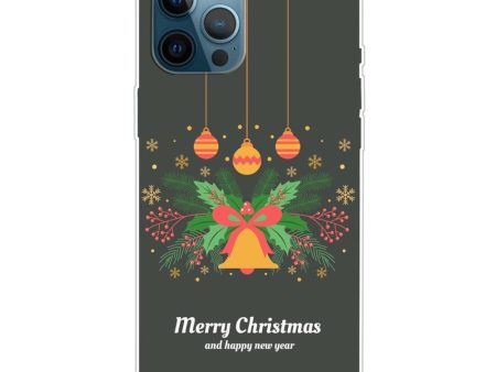 iPhone 15 Pro Fleksibelt Plastik Jule Cover - Merry Christmas - Julekrans & Juleklokke on Sale