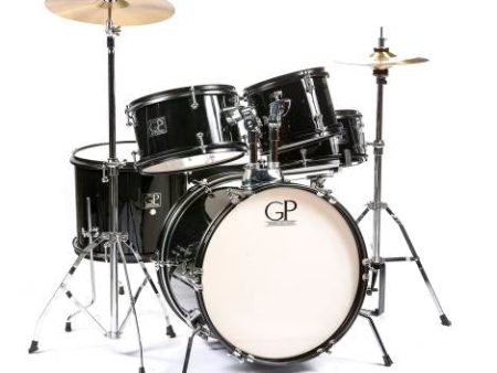 Granite Percussion GP-JR5BK 5 Piece Junior Drum Set (Black) on Sale