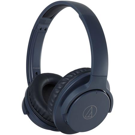 Audio-Technica ATH-ANC500BT QuietPoint Wireless Bluetooth Over-Ear Active Noise-Cancelling Headphones - Navy For Discount