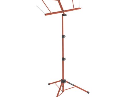 On-Stage SM7222RB Tripod-Base Sheet Music Stand with Bag - Red Hot on Sale