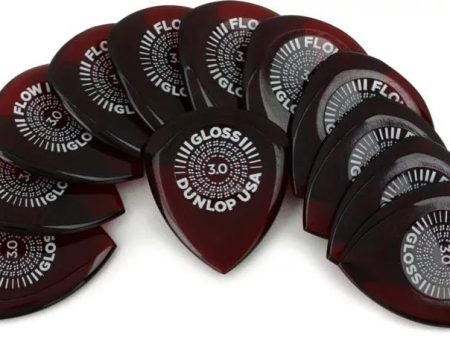 Dunlop 550R300 Flow Gloss Guitar Picks 3.0mm - 12 Refill Bag Online