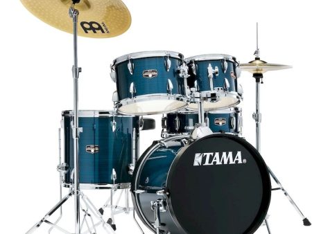 Tama IE58CHLB Imperialstar IE58C 5-piece Complete Drum Set (Hairline Blue) Hot on Sale