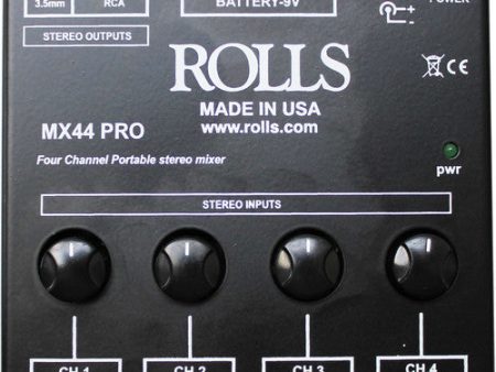 Rolls MX44 Pro 4-Channel Stereo RCA & 3.5mm Mixer Cheap