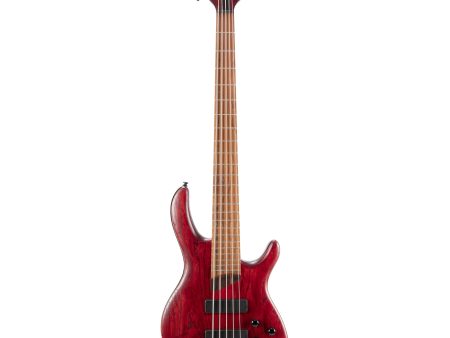 Cort B5-ELEMENT-OPBR B5 Element 5-String Bass - Electric Bass with Bartolini Pickups - Open Pore Burgundy Red For Discount