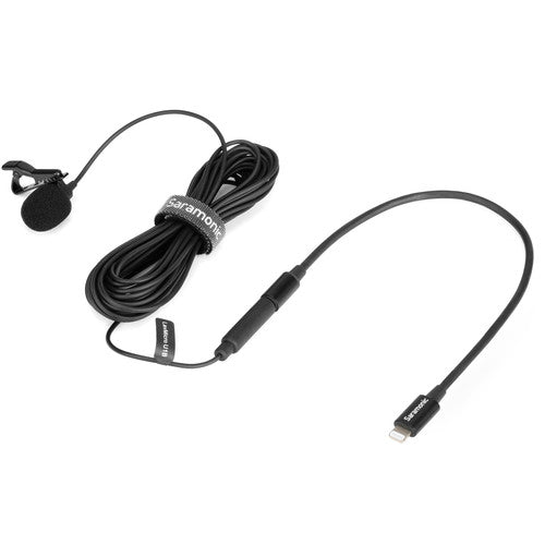 Saramonic LAVMICRO-U1B Omnidirectional Lavalier Microphone w  Lightning Connector for iOS Devices (19.6  Cable) Online now