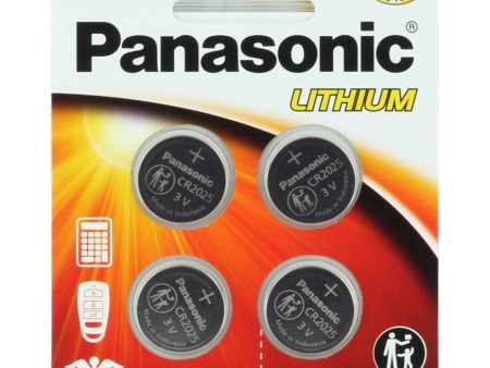 Panasonic CR2025 3V Lithium Coin Cell Battery - 165mAh, 4-Pack Online Sale