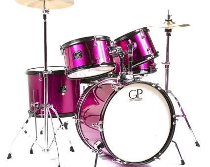 Granite Percussion GP-JR5PK 5 Piece Junior Drum Set (Pink) For Sale