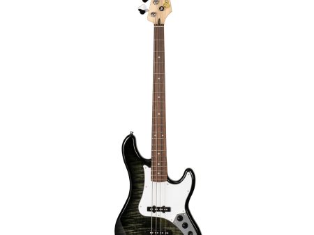 Cort GB24JJ-TBK Bass - Electric Bass with J Style Pickups - Trans Black Hot on Sale