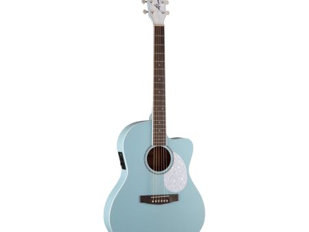 Cort JADE CLASSIC Series Acoustic Guitar (Sky Blue Open Pore) Hot on Sale