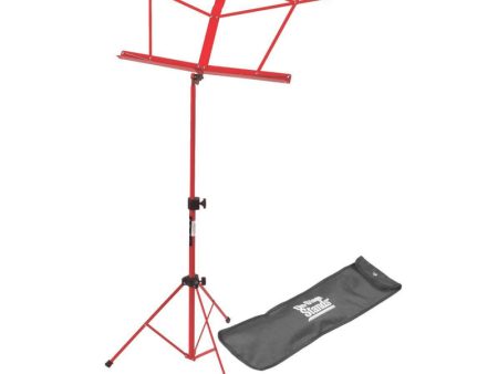 On-Stage SM7122RB Compact Sheet Music Stand with Bag - Red on Sale