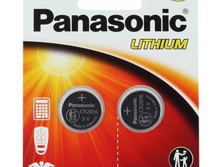 Panasonic CR2016 3V Lithium Coin Cell Battery - 90mAh, 2-Pack Discount