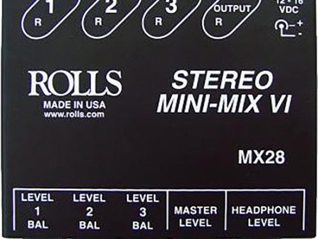 Rolls MX28 Mini-Mix VI Compact Stereo Line Mixer Online Sale