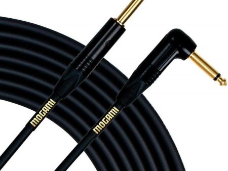 Mogami GOLD INSTRUMENT R03 Straight to Right-Angle 1 4  Instrument Cable - 3  Fashion