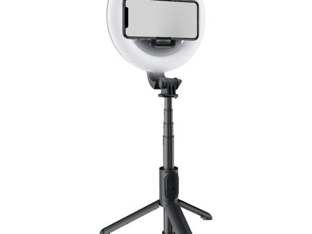 Mackie MRING-6 6” Battery-Powered Ring Light w  Convertible Selfie Stick Stand & Remote Online now