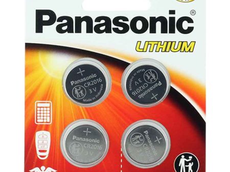 Panasonic CR2016 3V Lithium Coin Cell Battery - 90mAh, 4-Pack Fashion