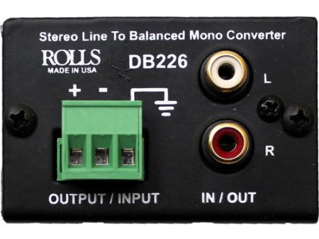 Rolls DB226 Stereo Line to Balanced Mono Converter For Discount