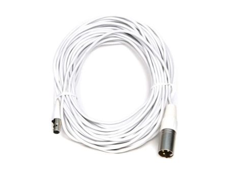 Audix CBLM50W Male XLR to Mini Female XLR Shielded Microphone Cable - 50  (White) Supply