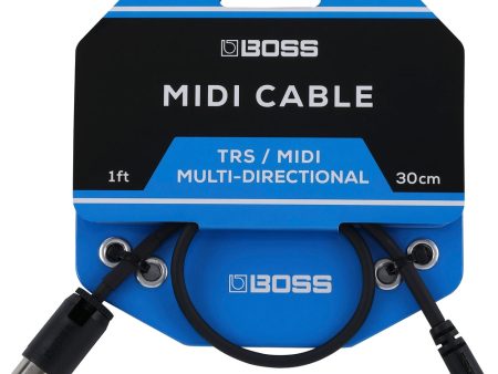 Boss BMIDI-1-35 MIDI Cable - MIDI-TRS 1 ft. Online now