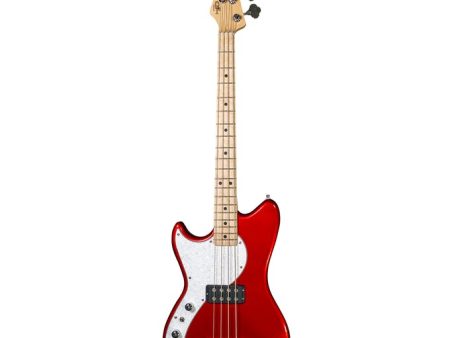 G&L Tribute Series FALLOUT 30  Short Scale Electric Bass LEFTY - Candy Apple Red For Sale