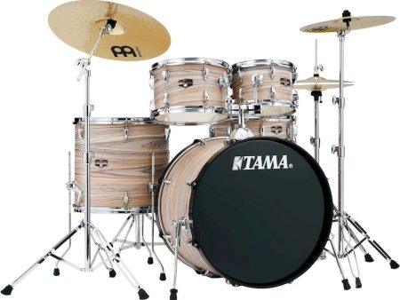 Tama IE52CNZW Imperialstar IE52C 5-piece Complete Drum Set (Natural Zebrawood Wrap) Supply