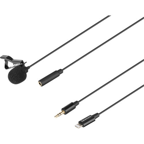 Saramonic LAVMICRO-U1B Omnidirectional Lavalier Microphone w  Lightning Connector for iOS Devices (19.6  Cable) Online now