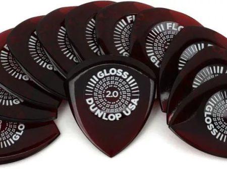 Dunlop 550R200 Flow Gloss Guitar Picks 2.0mm - 12 Refill Bag Online