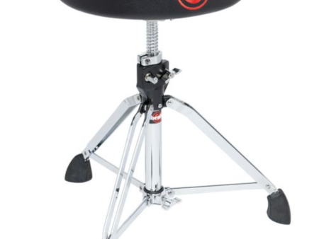 Gibraltar 9608RQPRB Round Quarter Panel Two Tone Drum Throne, Red Black Hot on Sale