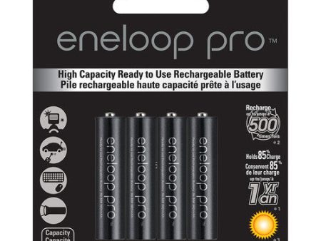 Panasonic ENELOOP PRO AAA Rechargeable Ni-MH Batteries - 950mAh, 4-Pack For Sale