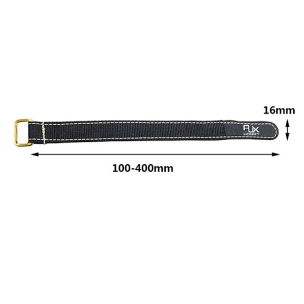 2Pcs RJXHOBBY 100-400mm Metal Buckle Non-Slip Battery Strap for Lipo Battery on Sale